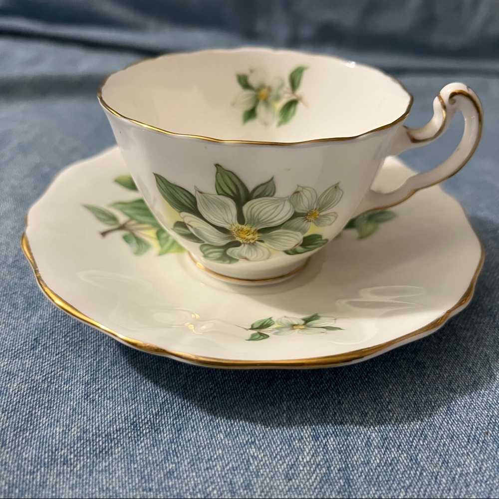 Vintage- Royal Adderley cup & saucer, Canadian provincial flowers series